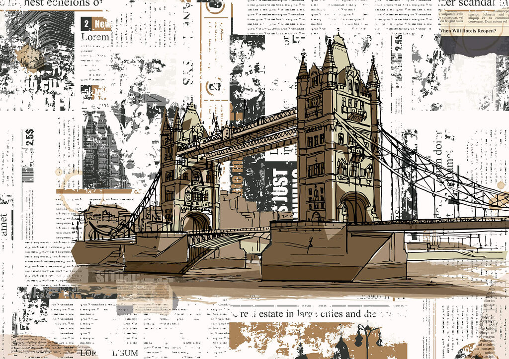 Tower Bridge kollázsban — teljes motívum