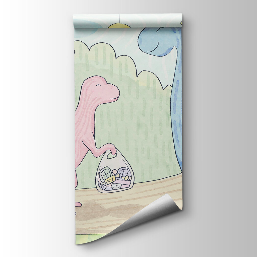 Dinoszauruszok pasztellvilágban — termékábrázolás