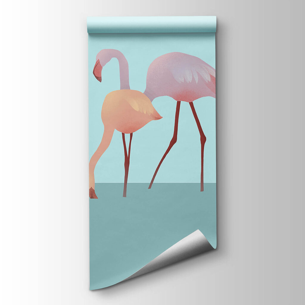 Flamingók türkizen — termékábrázolás
