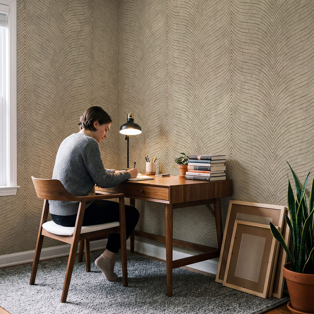 Fonatszerű finom csíkok — lakásbelső 2