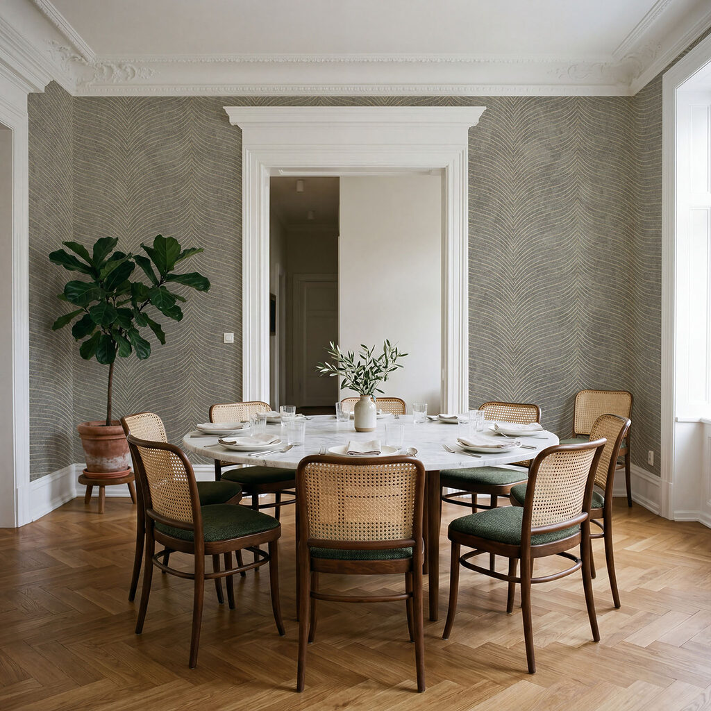 Fonatszerű finom csíkok — lakásbelső 2