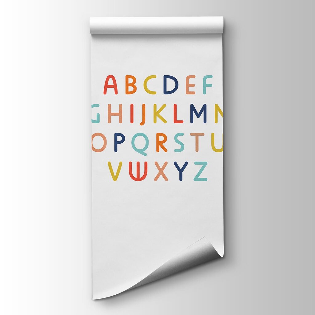 Ábécé színes betűkkel — termékábrázolás