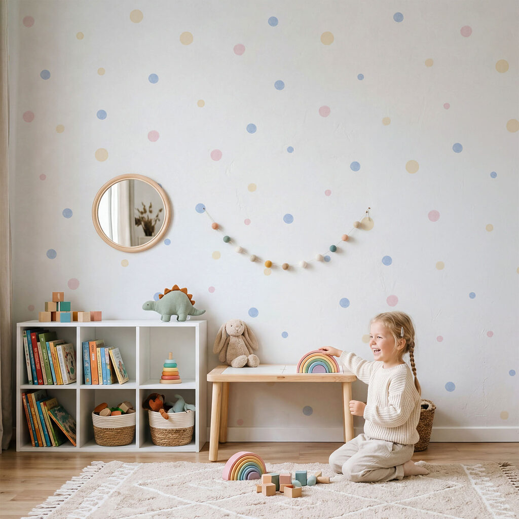 Apró pasztell pöttyök — lakásbelső 2