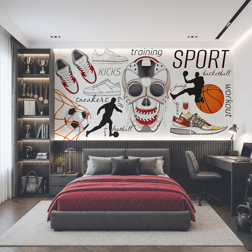 Sport egy kacsintással egy belső térben