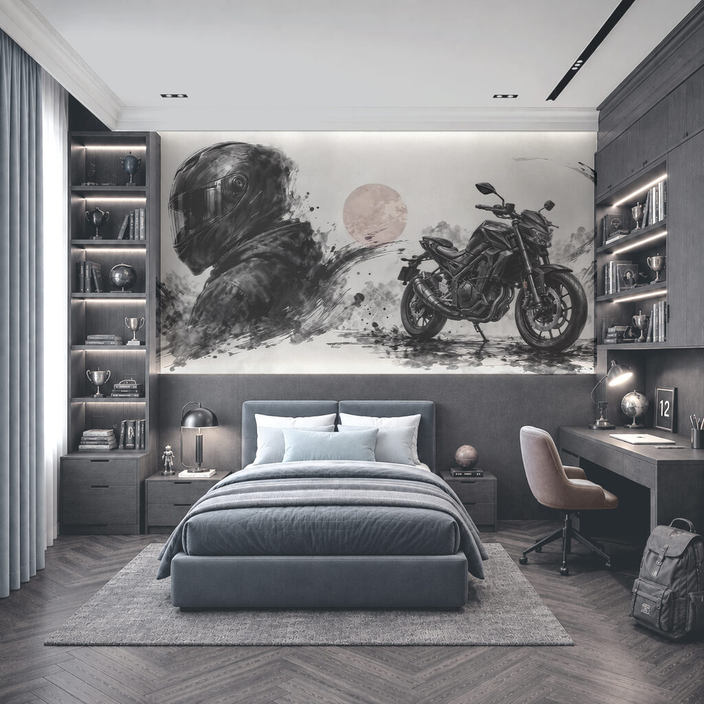 Motor ecsetvonások között — lakásbelső 2