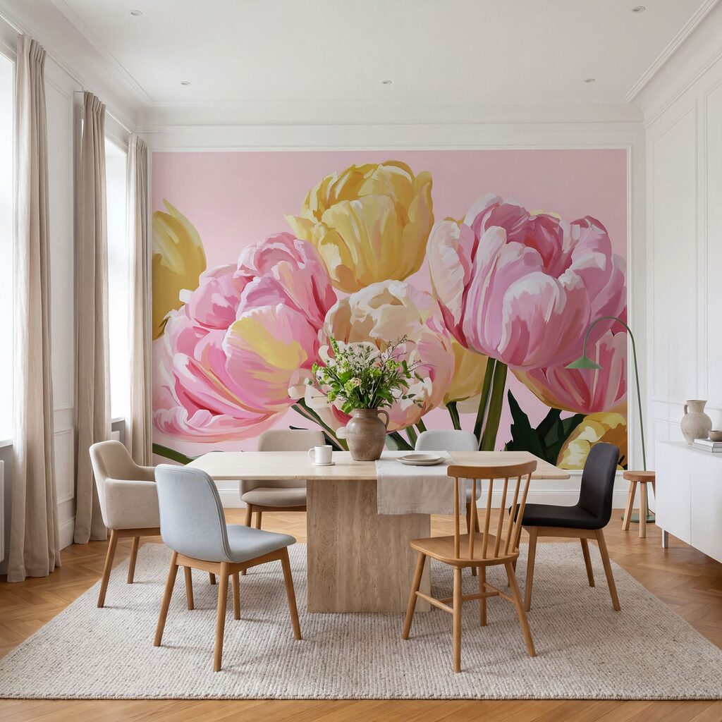 Egy csokor tulipán — lakásbelső 4