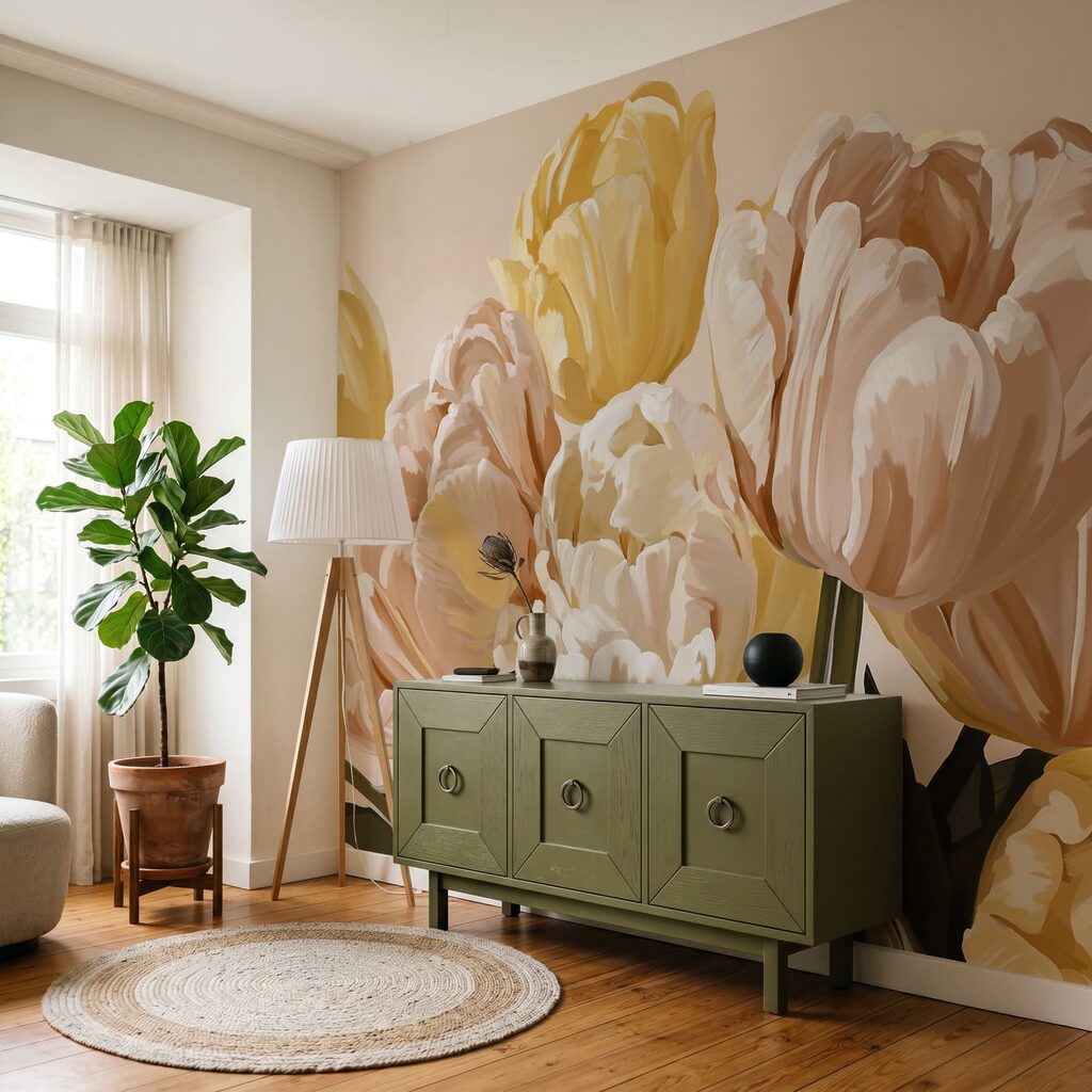 Egy csokor tulipán — lakásbelső 3