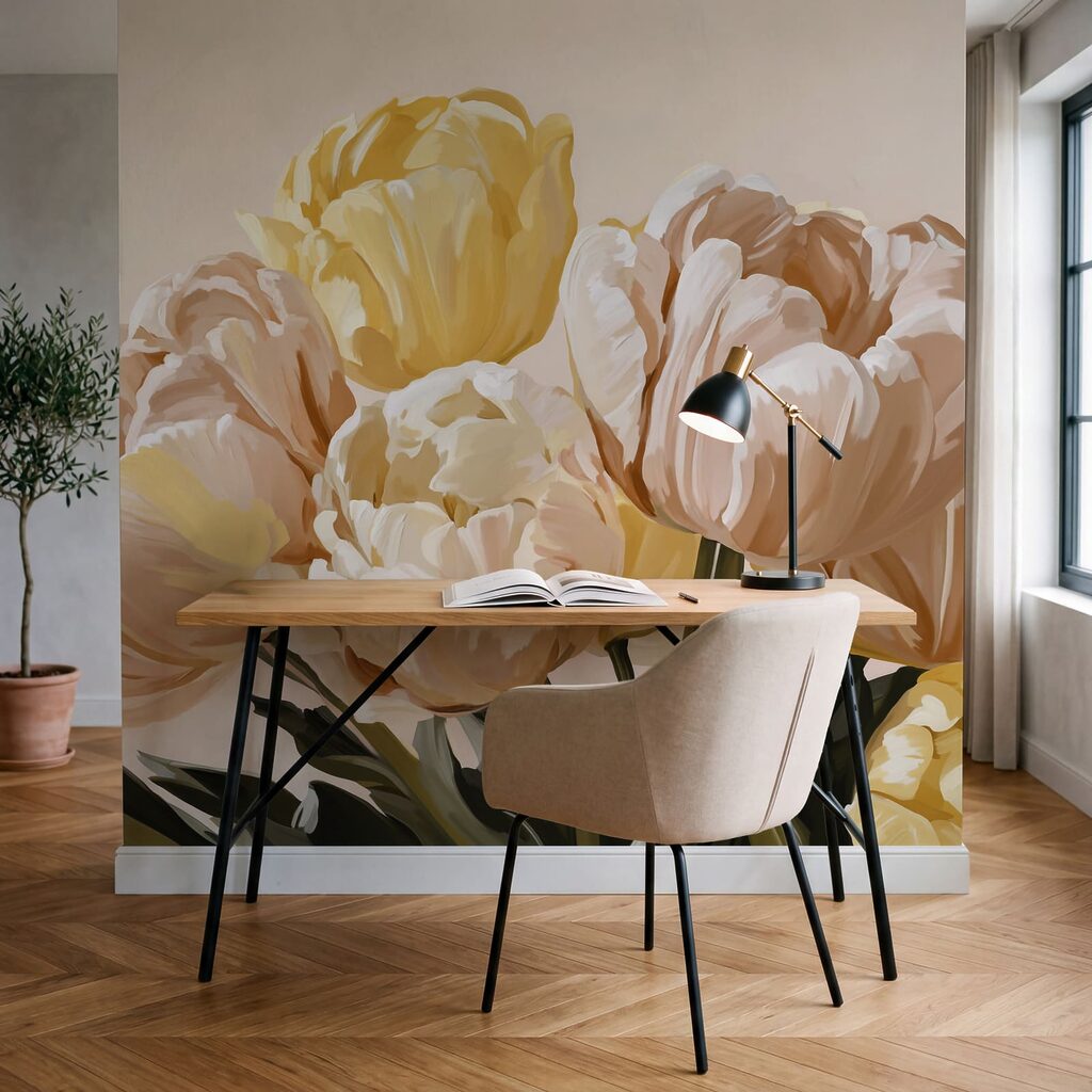 Egy csokor tulipán — lakásbelső 1