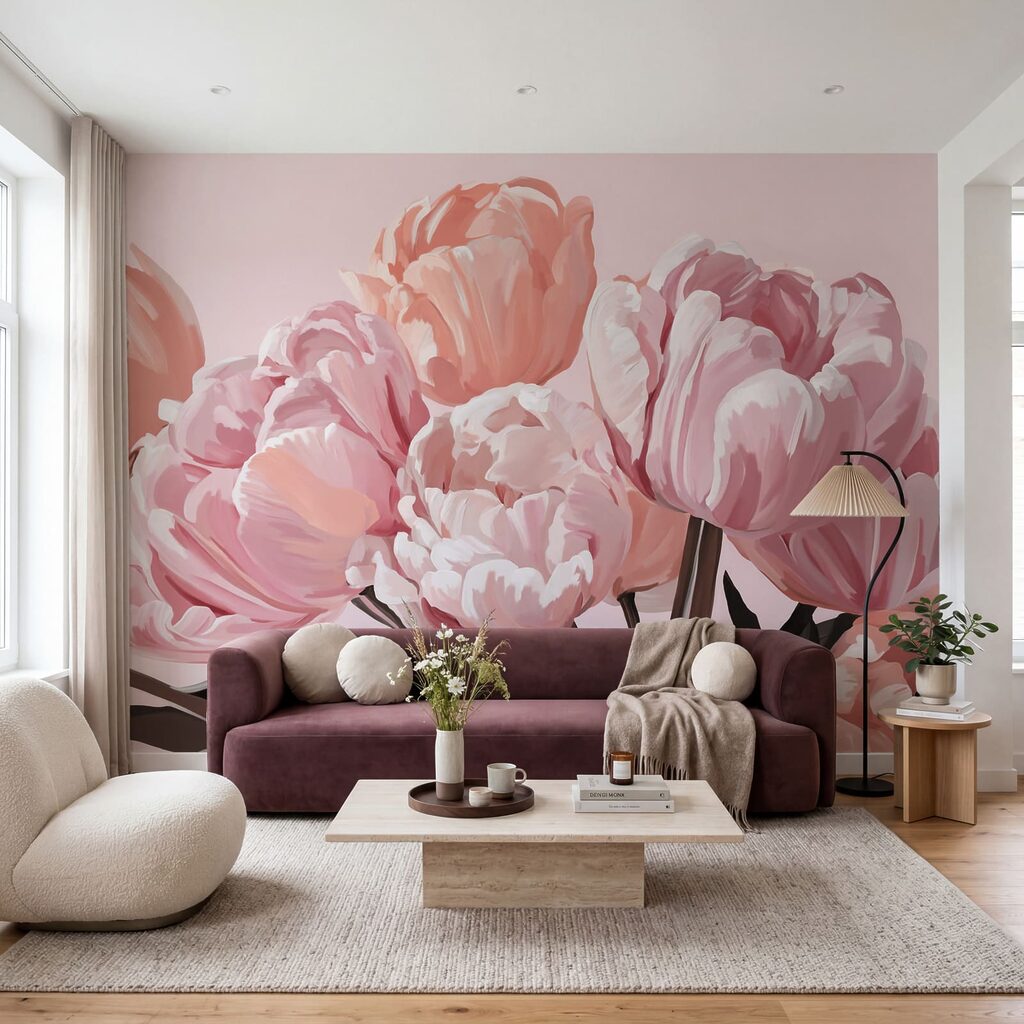 Egy csokor tulipán — lakásbelső 2