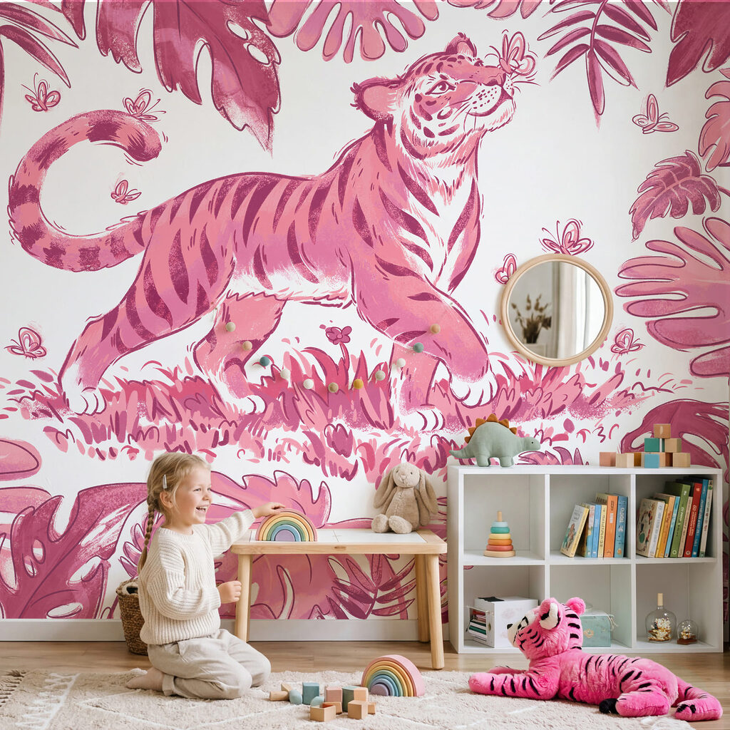 Tigris tarka levelek között — lakásbelső 1