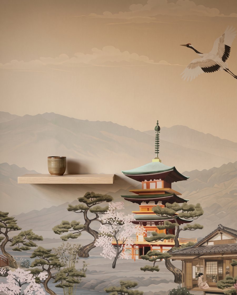 Pagoda a hegy előtt — részlet