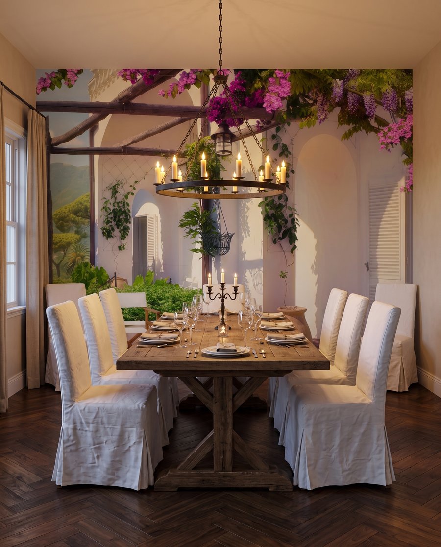 Virágzó pergola alatt — lakásbelső 5