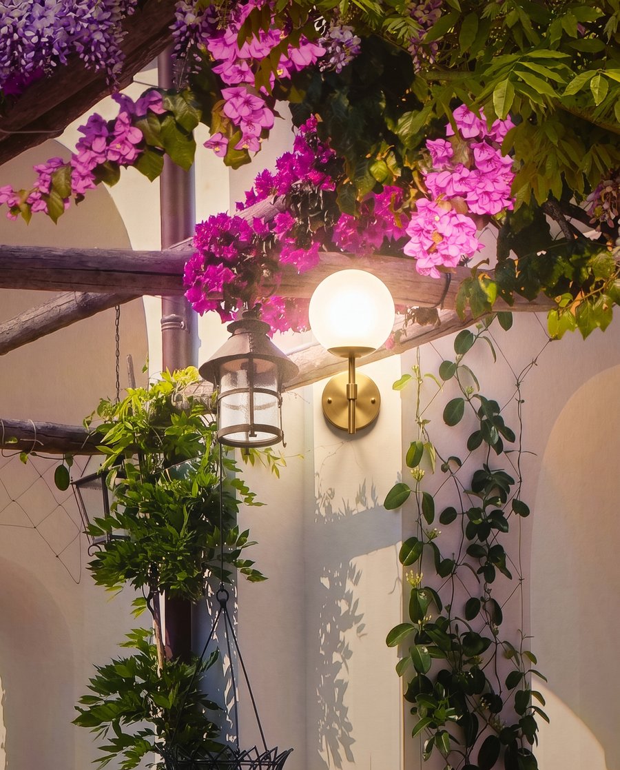 Virágzó pergola alatt — részlet