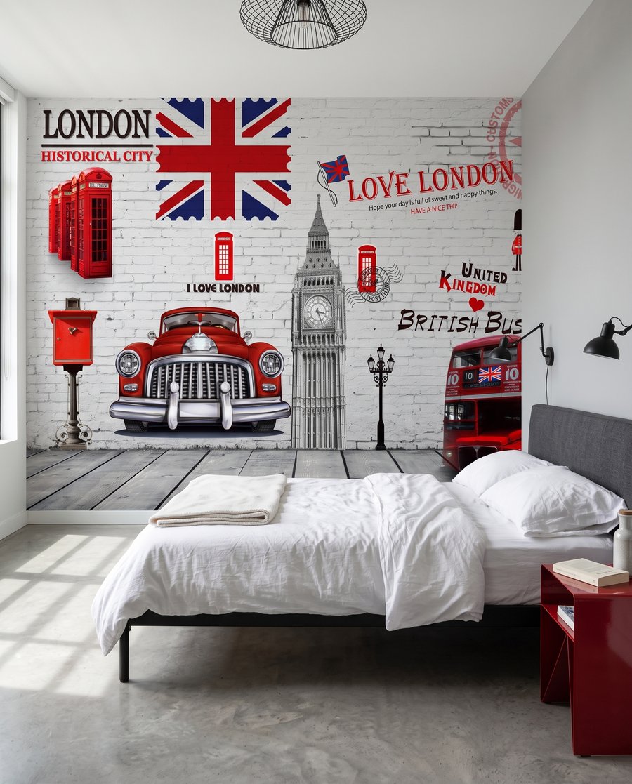 London piros kiemelésekkel — lakásbelső 2