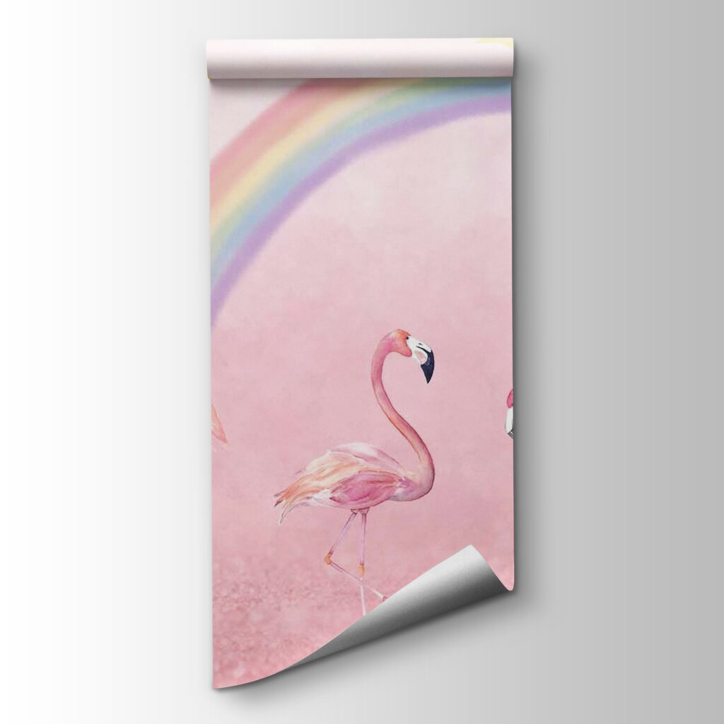 Flamingók szivárvány alatt — termékábrázolás