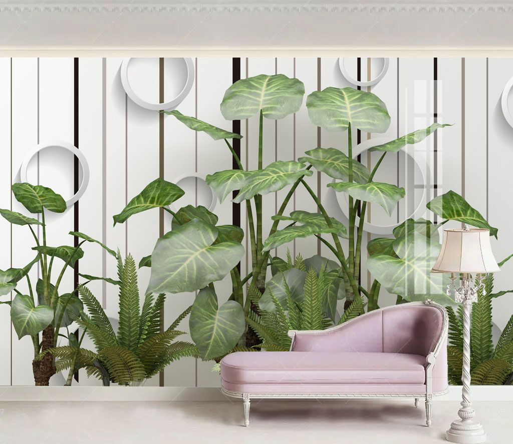 Levelek fehér körök előtt — lakásbelső 1
