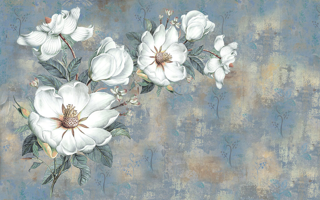 Magnólia régi kéken — teljes motívum