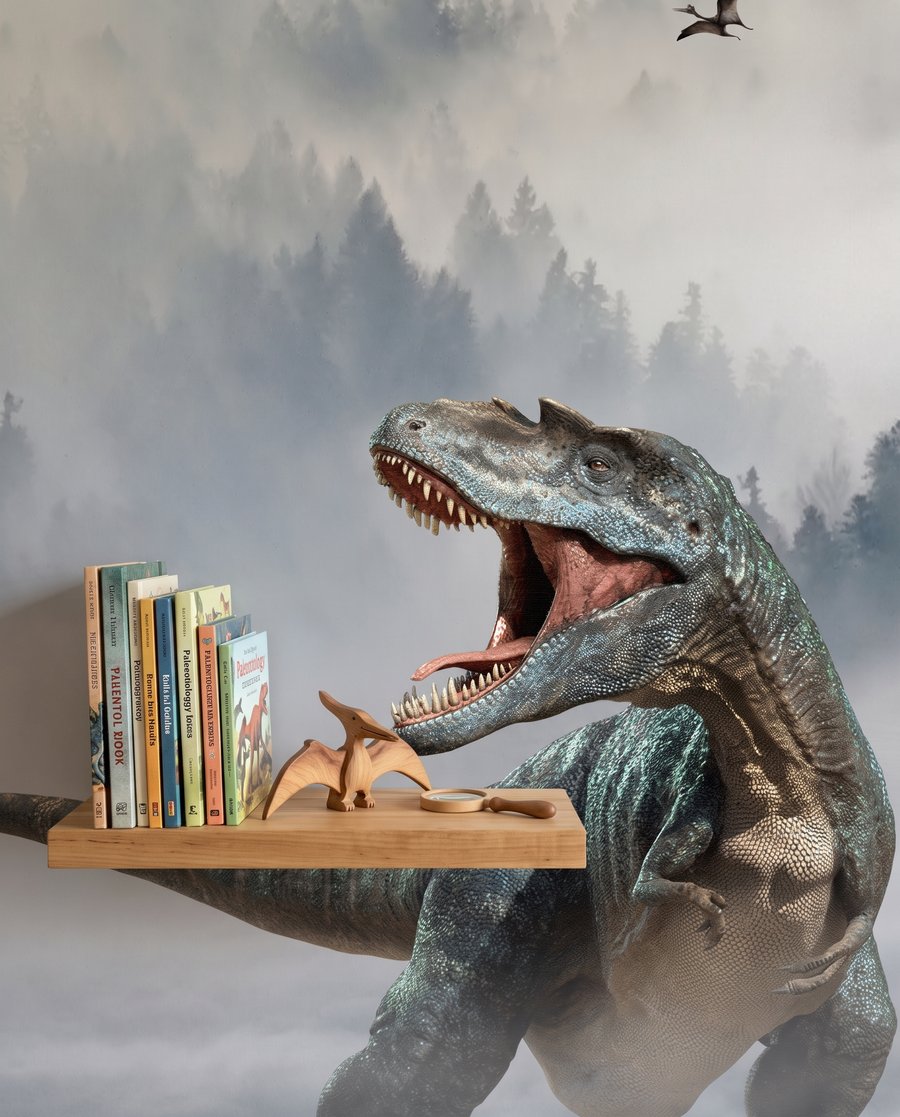Dinoszauruszok hegyi ködben — részlet