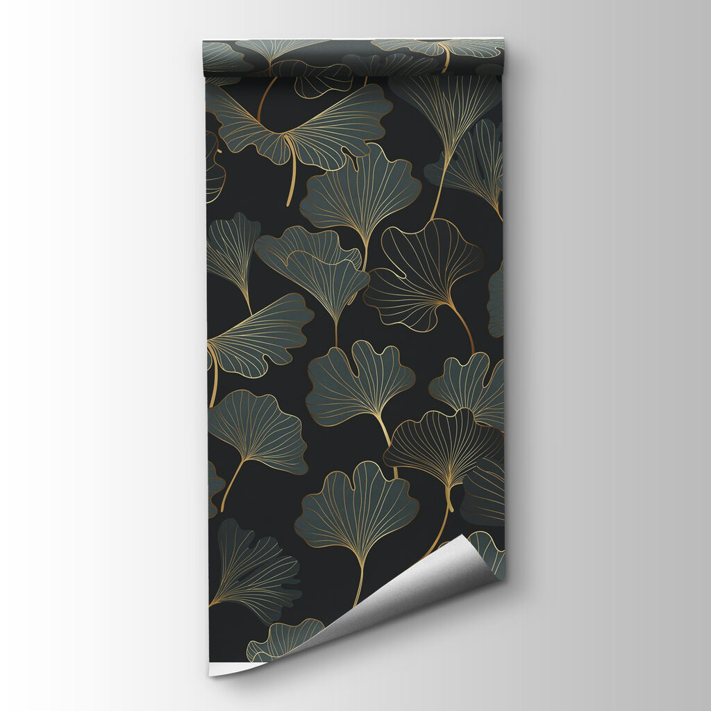 Ginkgólevelek aranyvonalakkal — termékábrázolás