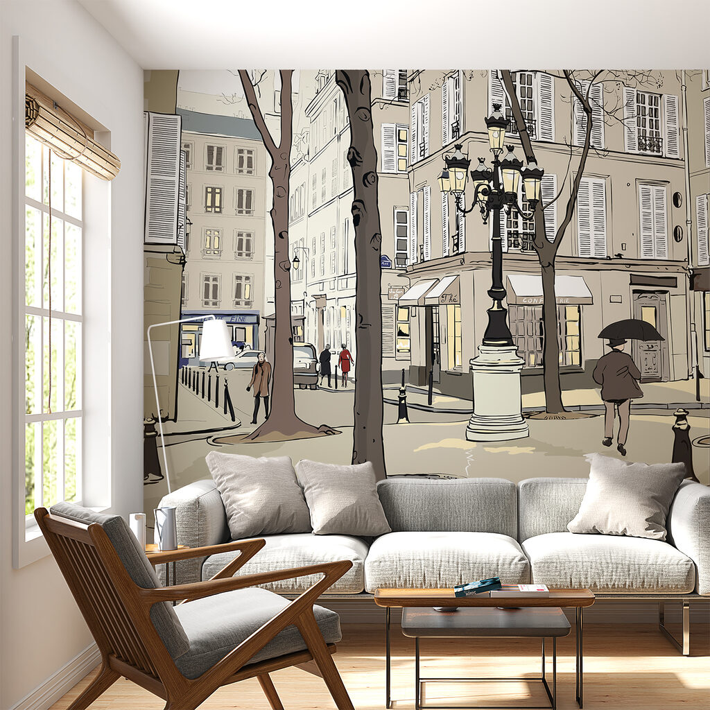 Tér rajzolt csendben — lakásbelső 7