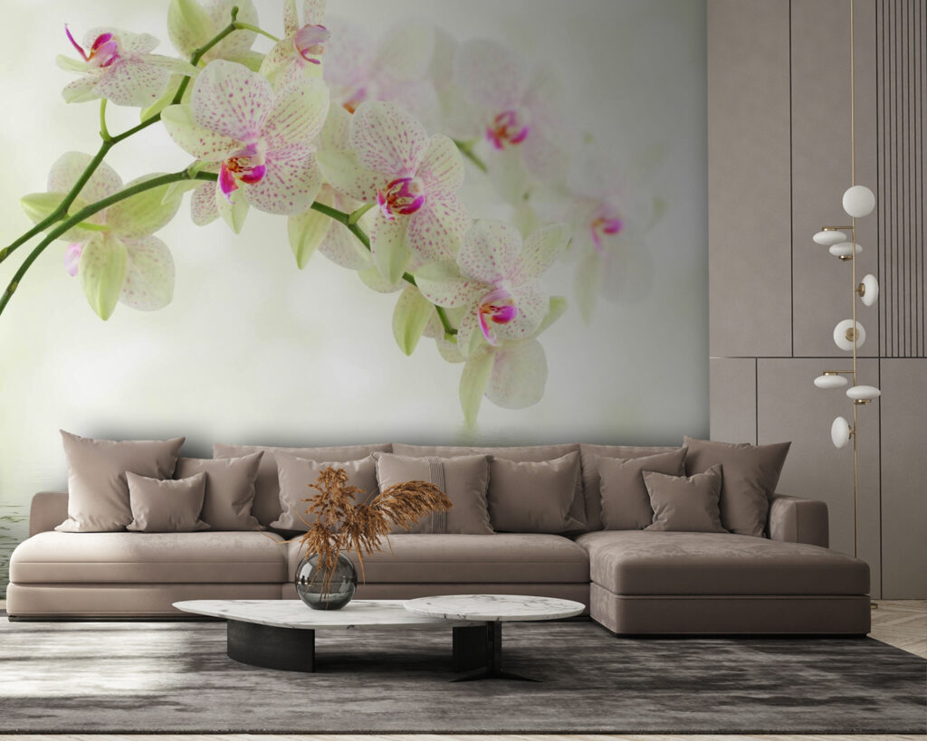 Világos orchidea vízhullámok felett — lakásbelső 3