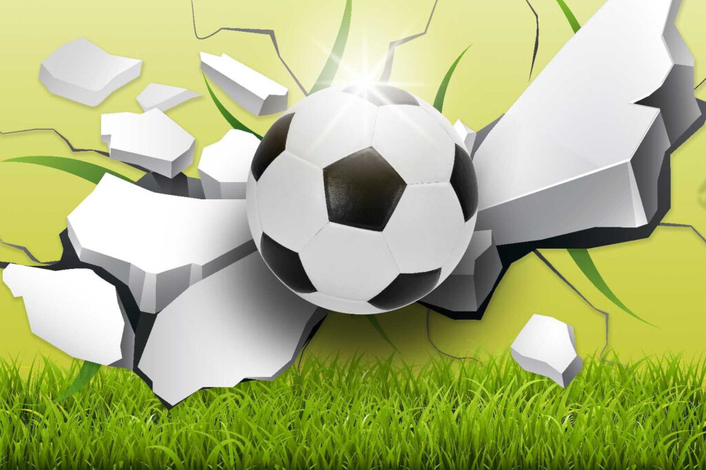 Futball áttör a falon — teljes motívum