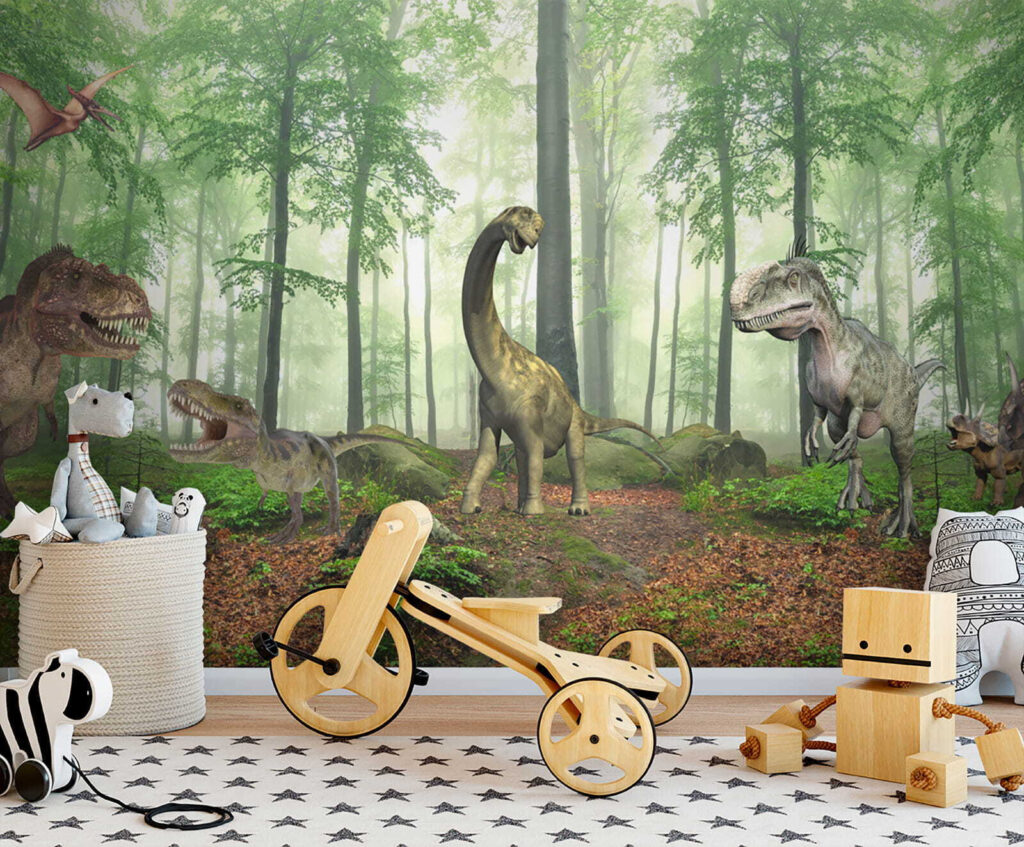 Dinoszauruszok napos erdőben — lakásbelső 6
