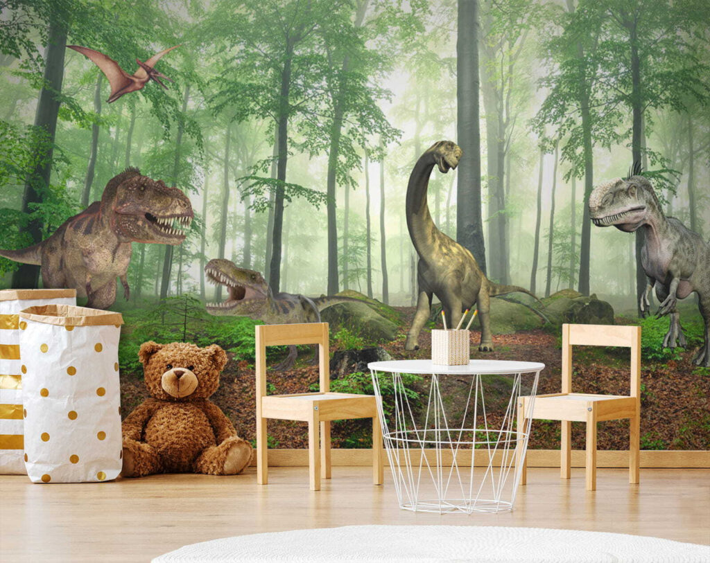 Dinoszauruszok napos erdőben — lakásbelső 8