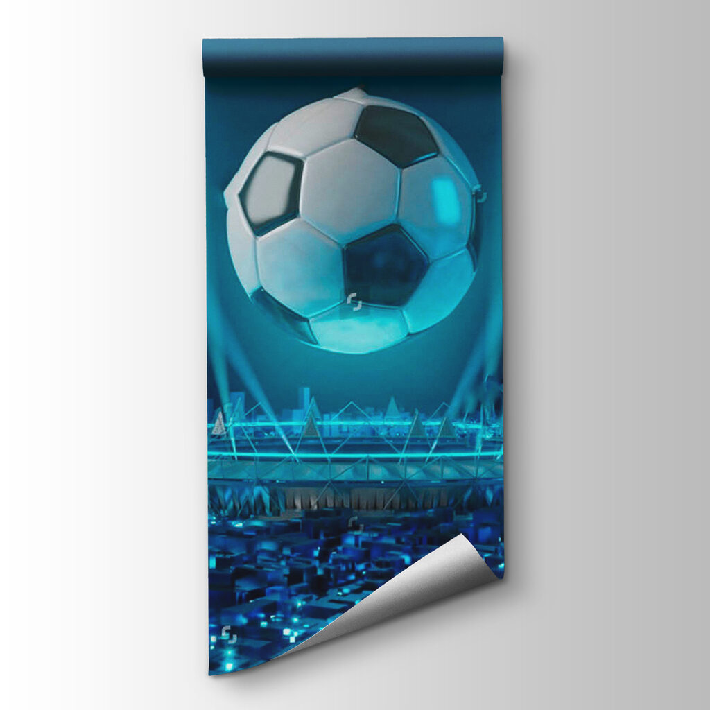 Labda fényes stadion fölött — termékábrázolás