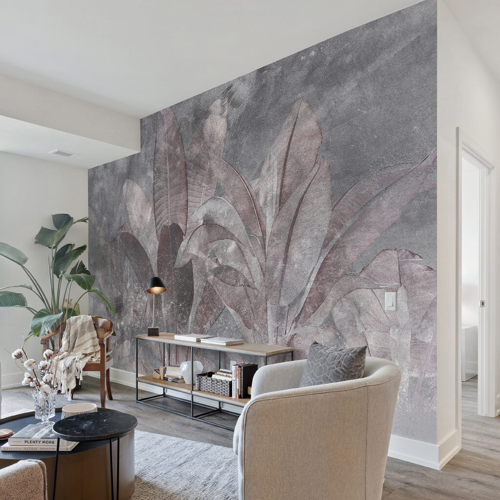Trópusi levelek kopott ködben — lakásbelső 2