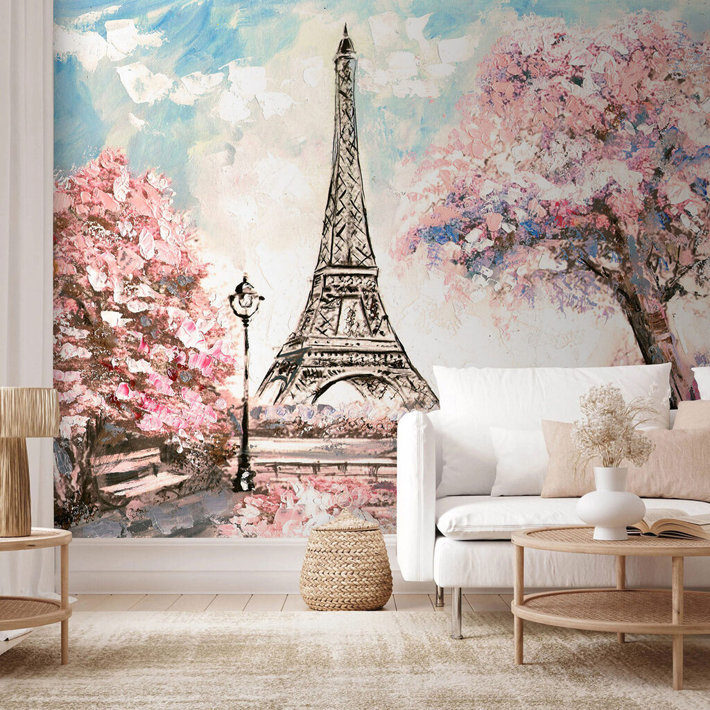 Eiffel-torony virágzó fák között — lakásbelső 4