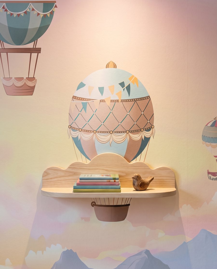Hőlégballonok lágy dombok felett — részlet