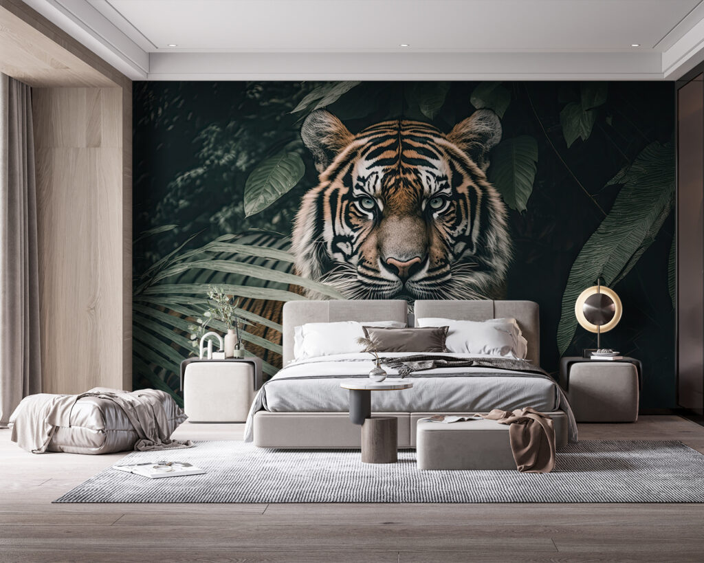 Tigris sötét levelek között — lakásbelső 1