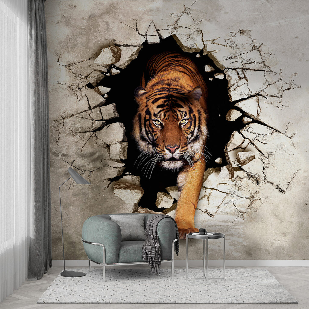 Tigris a falon át — lakásbelső 3