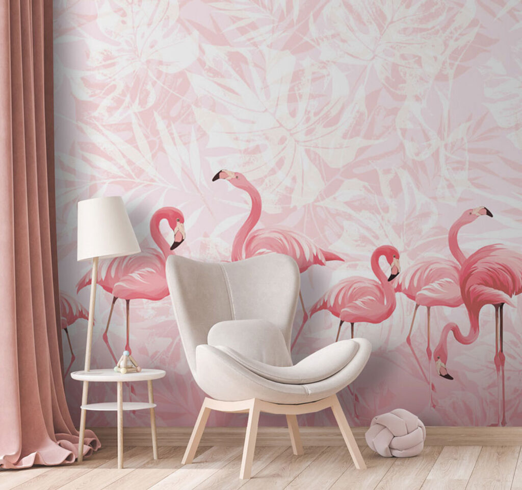 Flamingók egymás mellett — lakásbelső 2