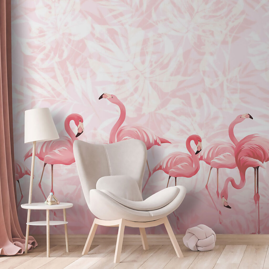 Flamingók egymás mellett — lakásbelső 4