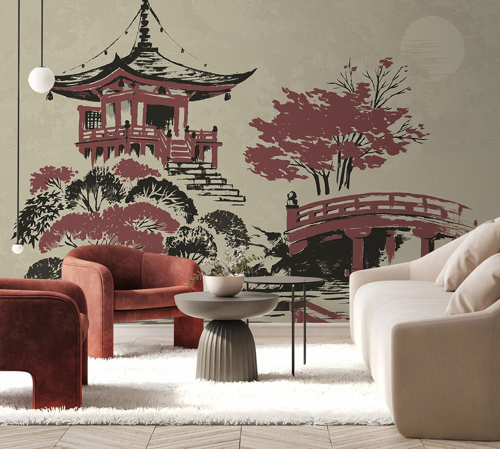 Pagoda vörös híddal — lakásbelső 1