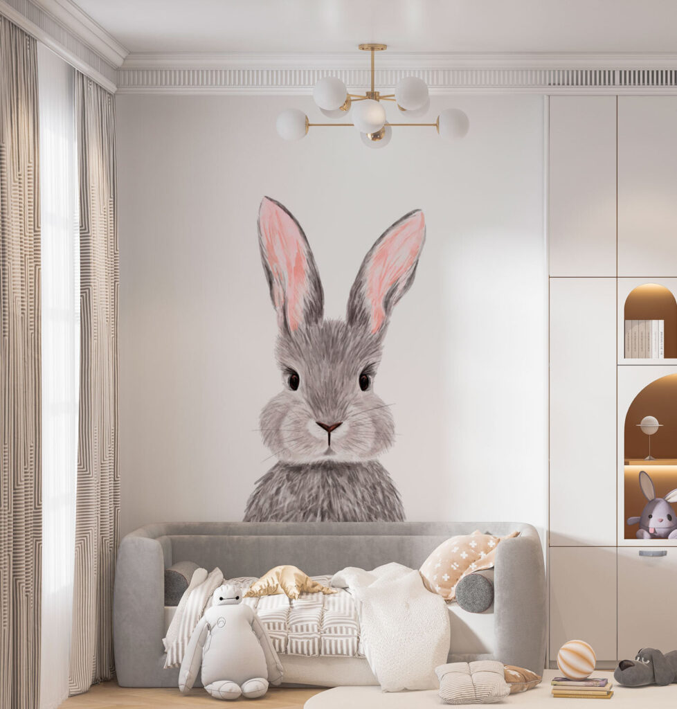 Nyuszi rózsaszín fülekkel — lakásbelső 1