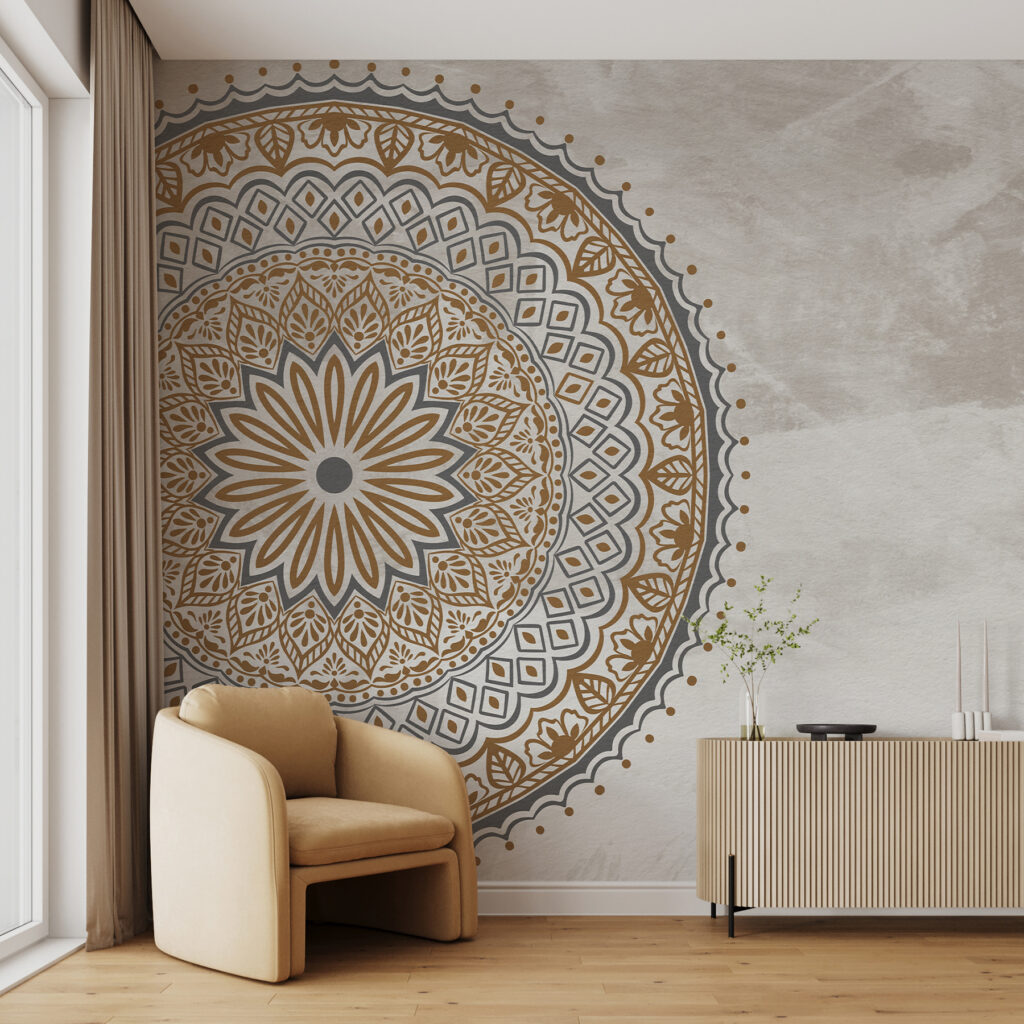 Mandala a szélen egy belső térben