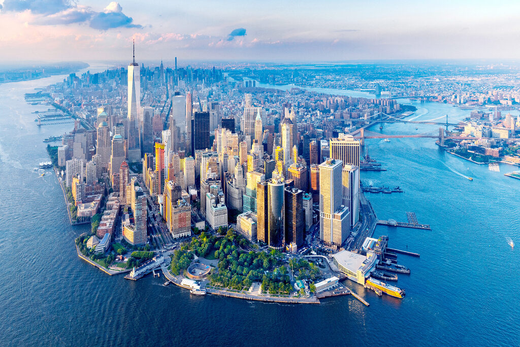 Manhattan a víz felett — teljes motívum