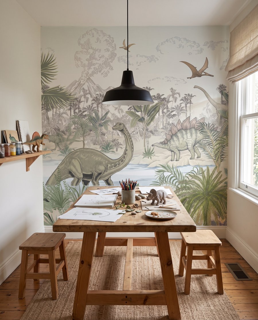 Dinoszauruszok az erdei tónál — lakásbelső 2