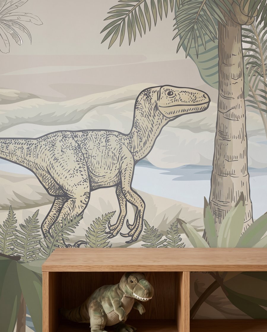 Dinoszauruszok az erdei tónál — részlet