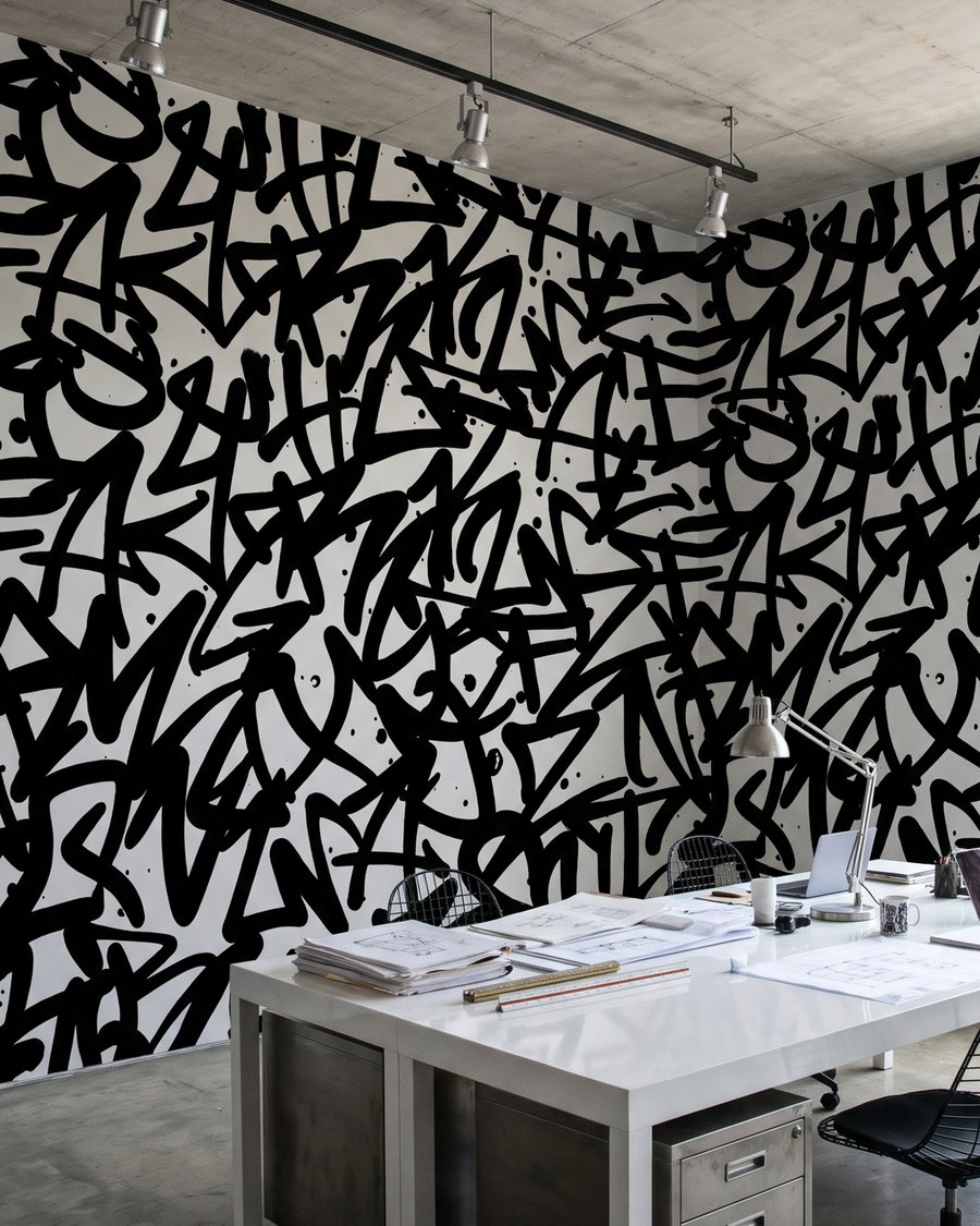 Keresztező graffitijelek — lakásbelső 7