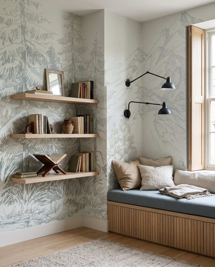 Hegyi tó finom vonalakkal — lakásbelső 1