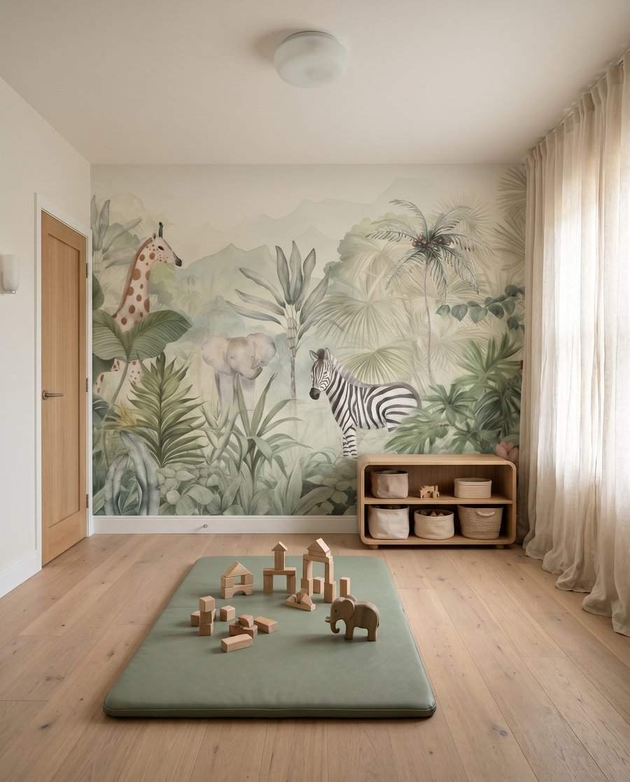 Zebra lágy levelek között — lakásbelső 6