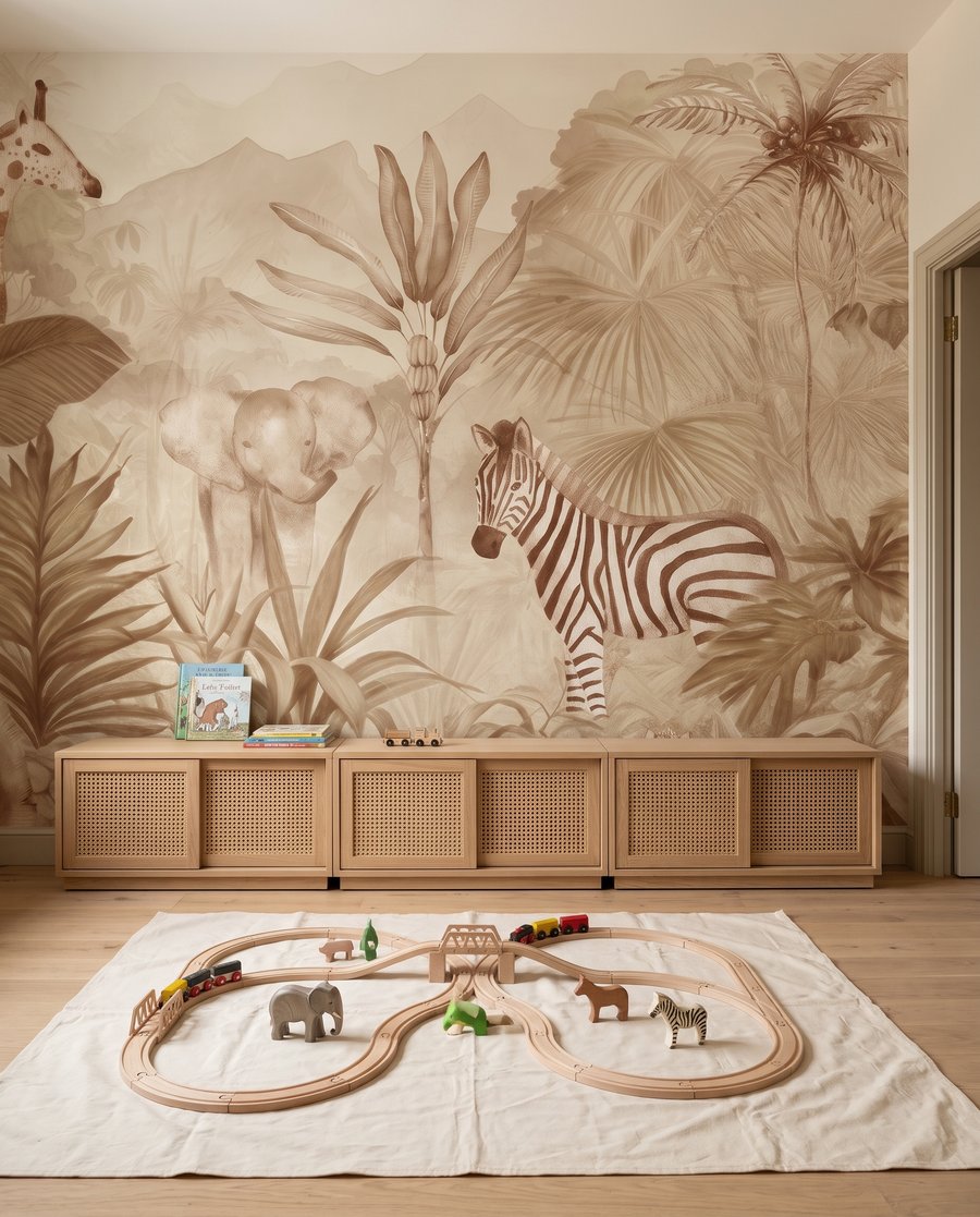 Zebra lágy levelek között — lakásbelső 5