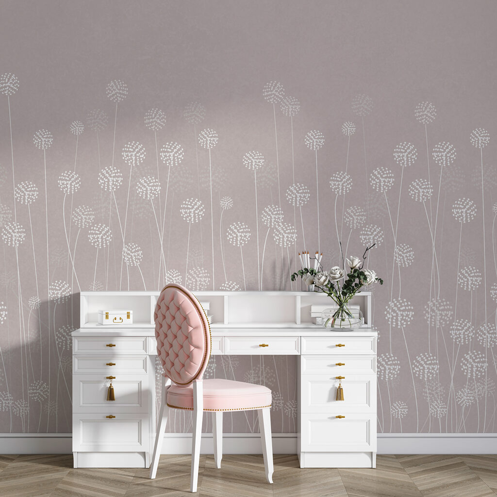 Virágernyők vékony szárakon — lakásbelső 1