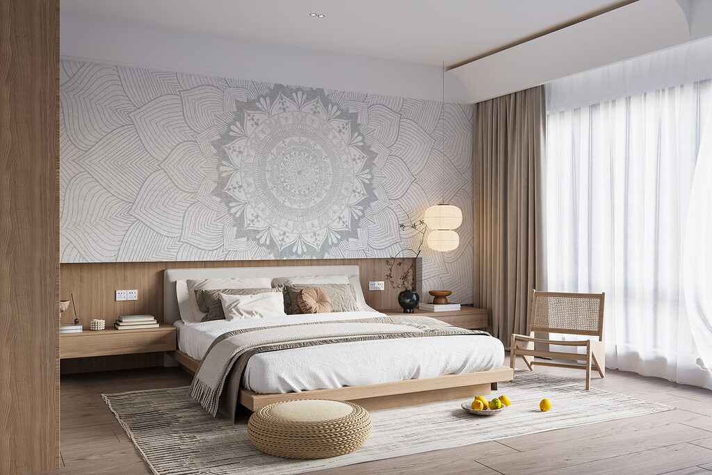 Finom mandala egy belső térben