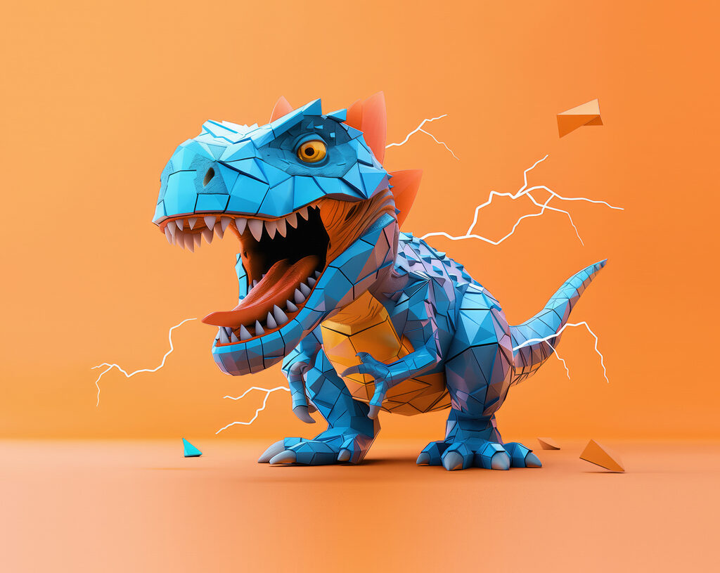 Kék dinoszaurusz — teljes motívum