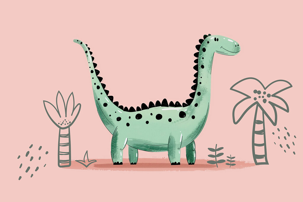 Hosszúnyakú dinoszaurusz — teljes motívum